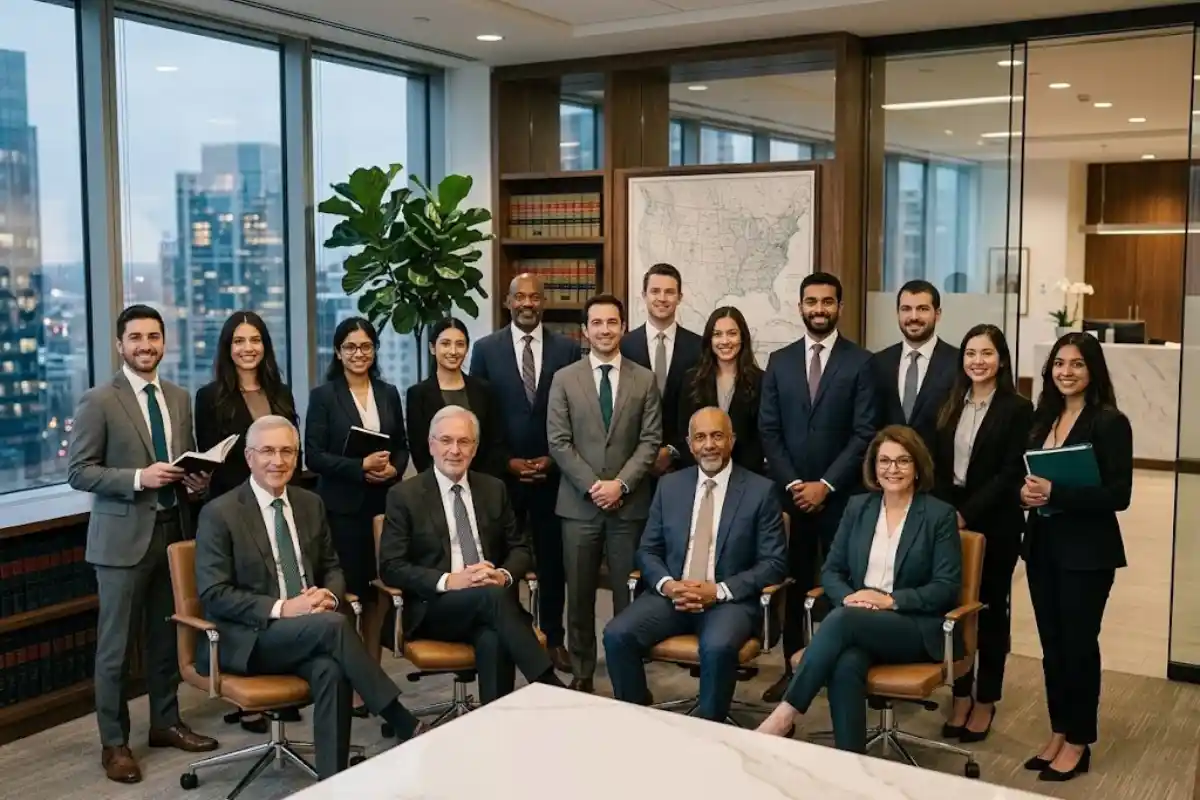 فريق المحامين في اجتماع عمل